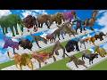 Ultimate Battle 55 Wild Animals Versus GIGA T-REX Dinosaur Epic Run Animal Revolt Battle Simulator