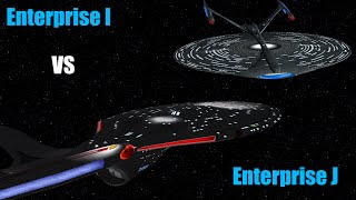 USS Enterprise I VS USS Enterprise J - Which is Tougher? - Star Trek Ship Battles - Bridge Commander