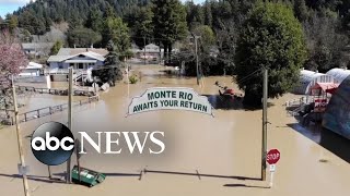 Gov. gavin newsom declared a state of emergency for five counties as
flood waters swamp homes and businesses.