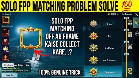 Solo Fpp Match Matching Problem C5S13 | #solofppconqueror #solofpprankpushtoconqueror