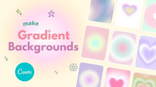 how to make Trendy Aesthetic Gradient Background using CANVA | free samples and color codes ✨💕 screenshot 3