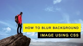 add blur to background image css 3