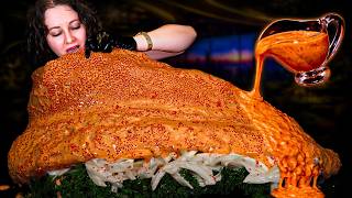 SASHIMI SALMON & CREAMY SRIRACHA MAYO MUKBANG ASMR | SATISFYING LOUD EATING SOUNDS