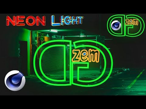 Неоновый свет в Cinema 4D | Самый простой способ