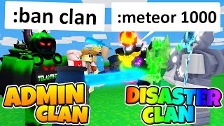 ADMIN CLAN vs DISASTER CLAN in Roblox BedWars...