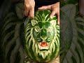 Amazing Lion Watermelon Carving Time-Lapse #ai #usa #viralvideo