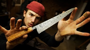 How A Custom Damascus Chefs Knife Is Created - NEW CAM 4K