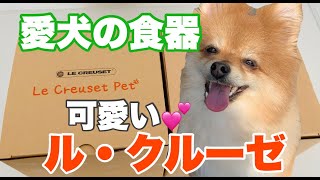 【ル・クルーゼ】愛犬の食器を紹介します。ポメラニアン　ハッピー君　　L E　CREUSET　PET