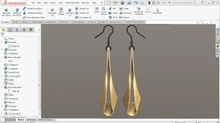 Advanced Surface Modeling  Earring  SolidWorks Tutorial