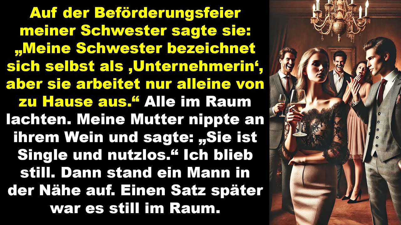 Bei der Feier wurde ich verspottet bis ein Mann aufstand und ein Satz alles zum Schweigen brachte.