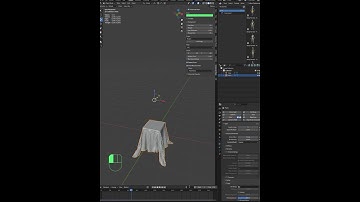 3D Blender basics tutorial - Cloth simulation falling down on a collision object and pin the cloth.