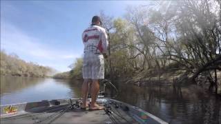 Florida Bass Fishing the Suwannee River with Bass Assassin and Go Pro Hero 4