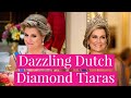 Dazzling dutch diamond tiaras  queen maxima in stuart tiara and dutch diamond bandeau tiara