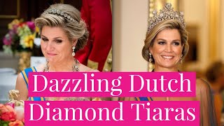 Dazzling Dutch Diamond Tiaras - Queen Maxima in Stuart Tiara and Dutch Diamond Bandeau Tiara!