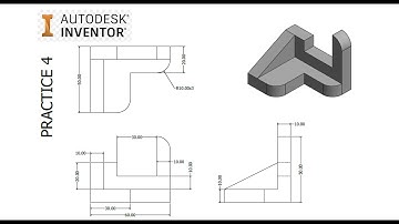 Autodesk Inventor Tutorial for Beginners | Practice 4 3D Modeling Exercise (Step by Step)
