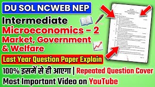 Intermediate Microeconomics 2  Market Government And Welfare BA Programme 5 Economics Question Paper