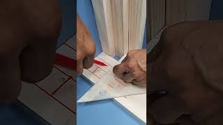 Easy tips for measuring the position of the wooden joint space perfectly #carpenter #creative #diy