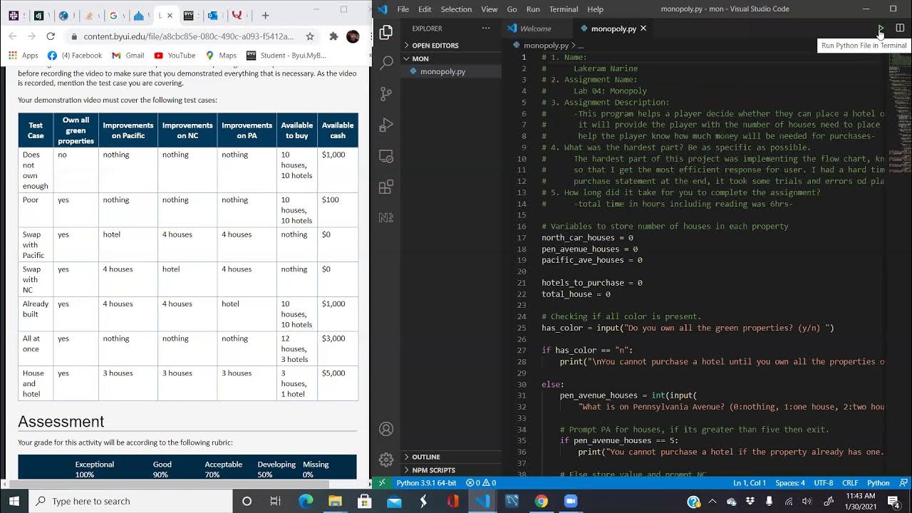 Monopoly with python - YouTube