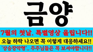 [금양] 오늘 급등 나오면 이렇게 대응하세요!!  주봉에서 &#39;상승장악형&#39; 이 나왔다는건 이런겁니다!! 현대차에서 금양에.. 성공한 사람들이 성공하는 이유는 작은 차이!! # 박부장