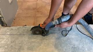 Grinder Dust Free Cutting Collector On Tiles . Slide On Exiting Guard