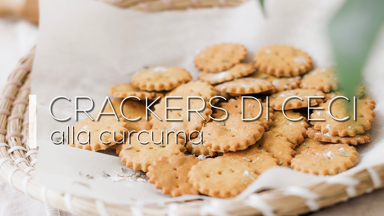 CRACKERS di CECI | alla curcuma, leggeri e golosi | VG