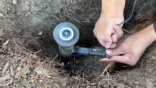 How to connect a drip line from a pop up sprinkler