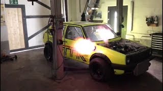 VW Golf Mk2 VR6 Turbo 1126hp Launch Control Test TTK / Turbo Gockel