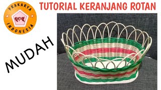 anyaman keranjang rotan tutorial #anyamanrotan #menganyam #rotan #tutorial