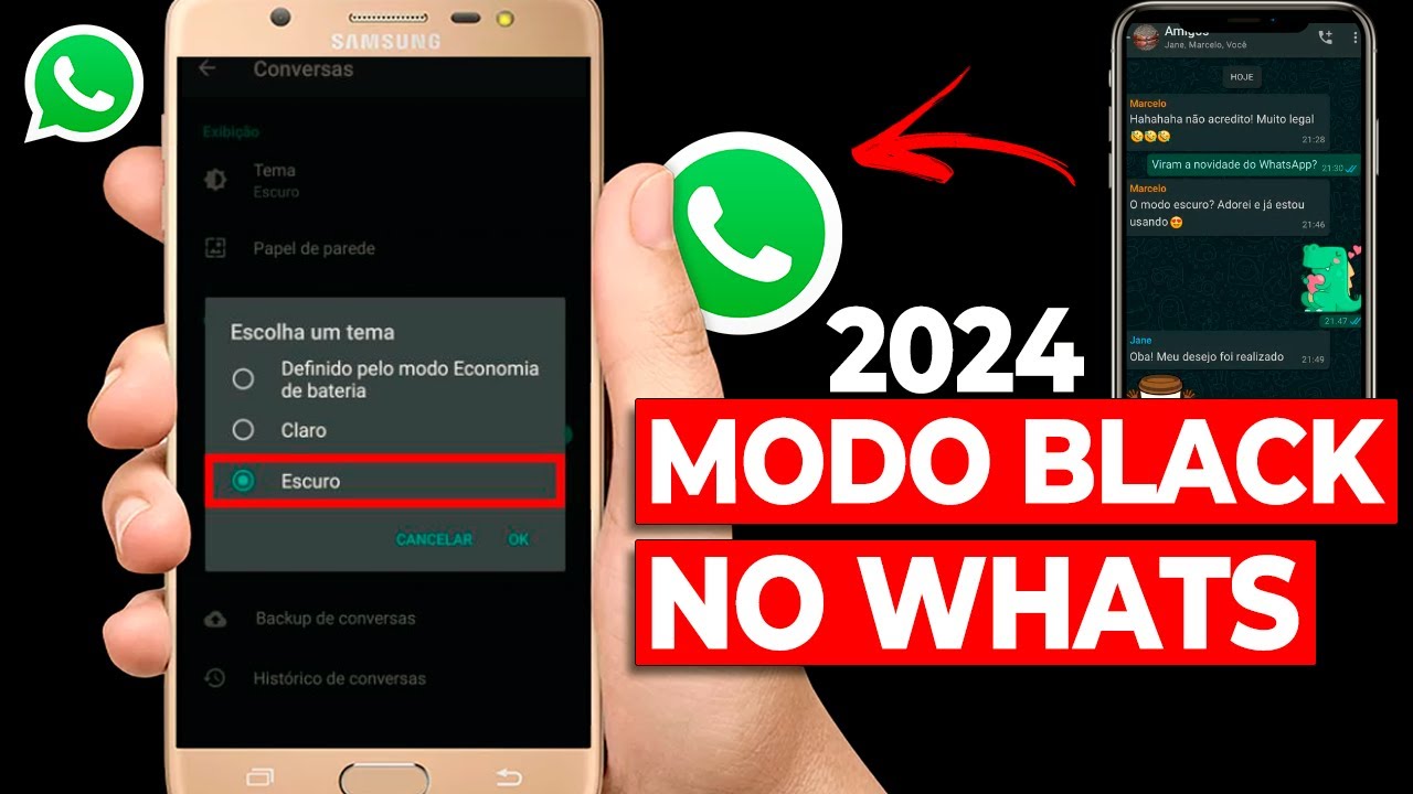 FINALMENTE SAIU? Como Ativar O TEMA ESCURO No WHATSAPP OFICIAL - YouTube