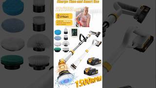 Electric Spin Scrubber with Two Batteries Q2 #recipe #kitchenorgnizer #kitchenhacks
