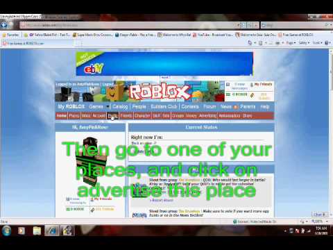 How to advertise an ad on roblox - YouTube