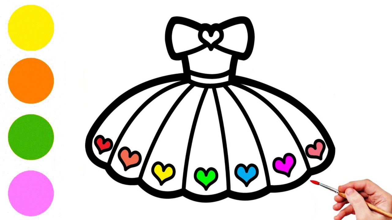 A Simple Dress Drawing for Beginners | Step by Step