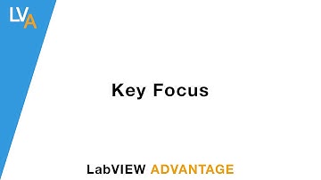 How to use a Key Focus - LabVIEW