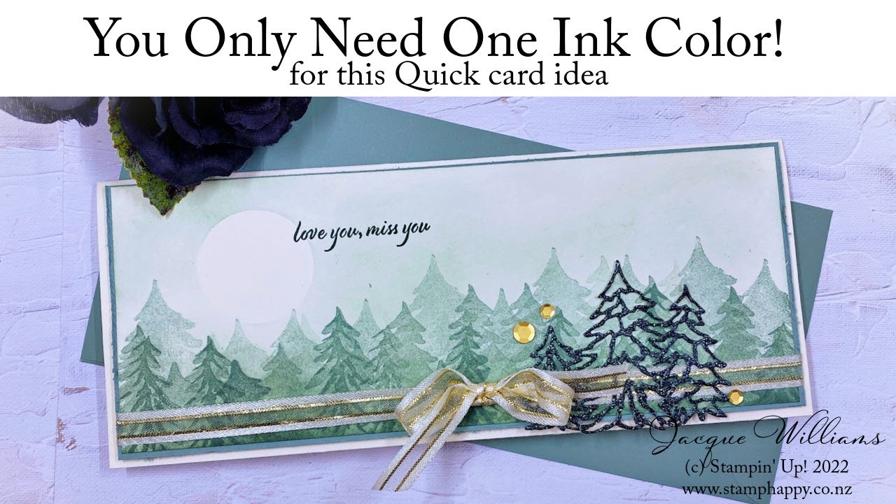 You Only Need One Ink Pad for This Quick Card Idea! Make a card in Minutes! YouTube