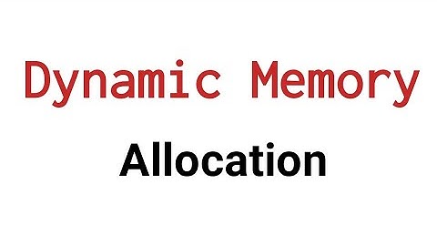 C seminar- Dynamic Memory allocation