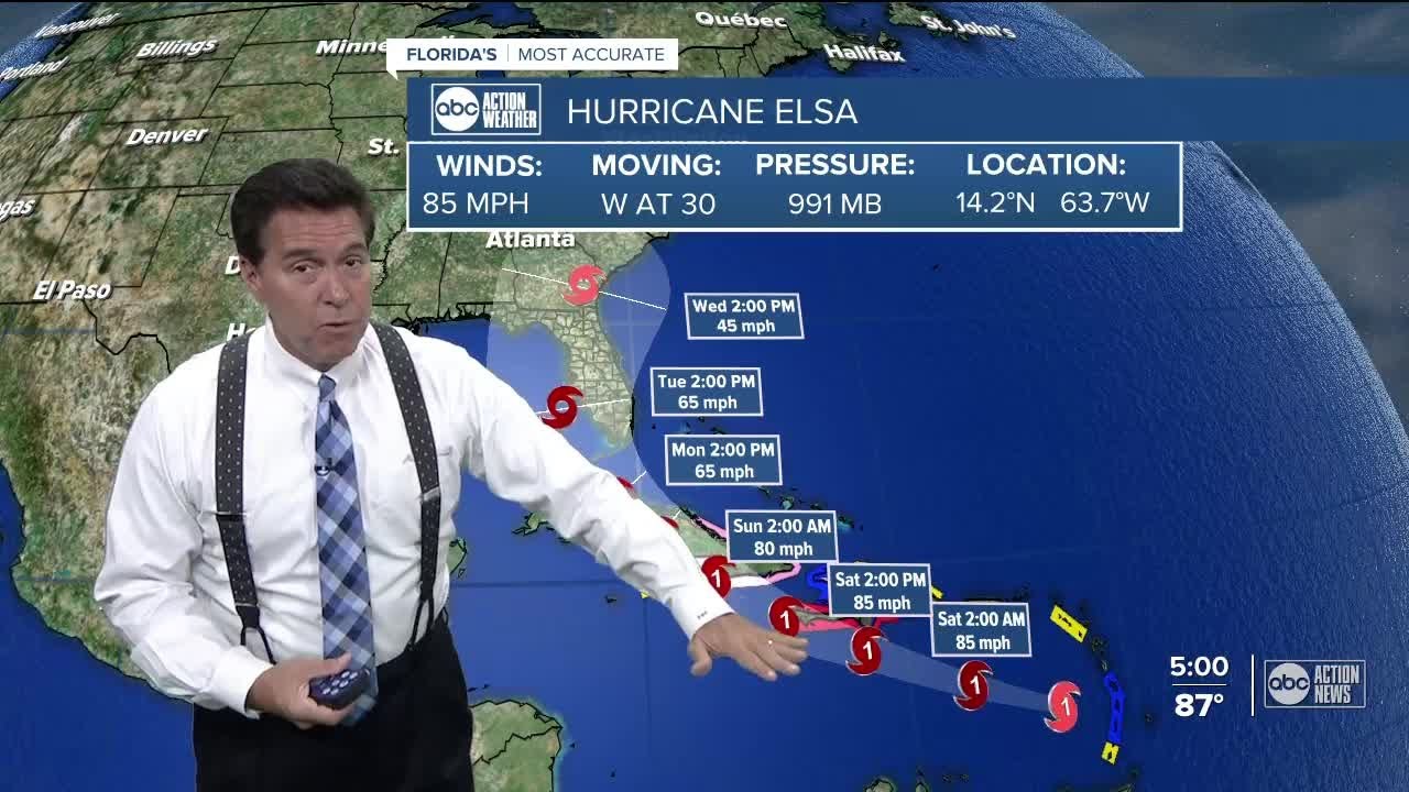Elsa path: Storm weakens and slows, but a tropical storm watch is in ...