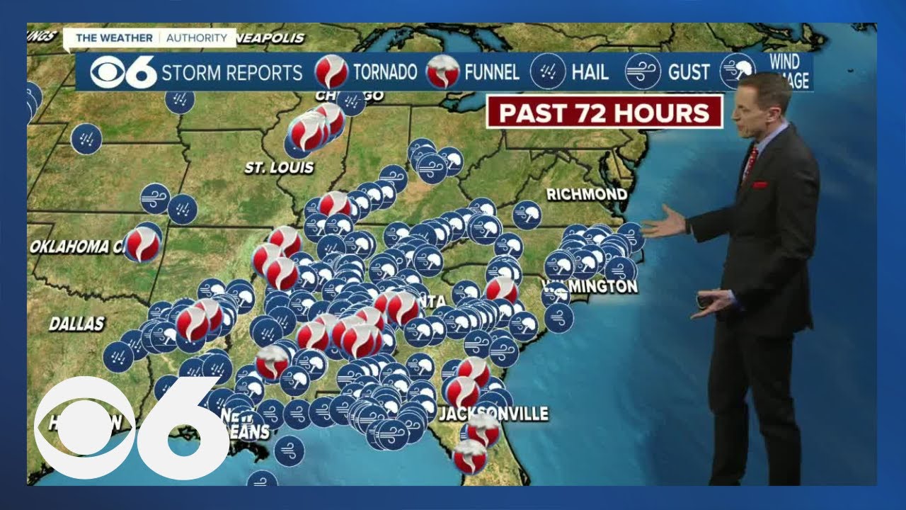 A look at severe weather reports after storms spawn tornadoes