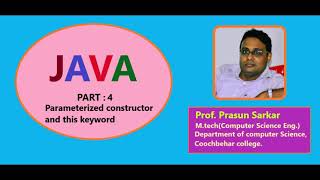 Parameterized constructor and this keyword || part 4