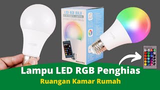 Lampu Bohlam LED RGB Warna Warni dengan Remote Control E27 10W Murah