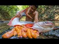 Wow! Cooking Big Fish Sour Soup with Water Spinach Recipes - Survival Time