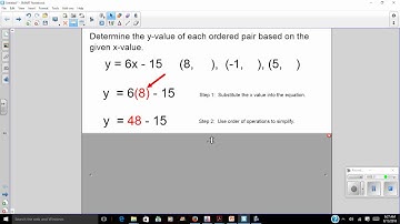 Math 1 MVP Module 1 find y given x