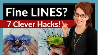 How To Paint Fine Lines In Watercolor (7 Clever HACKS)