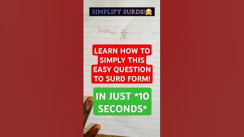 How to simplify SURDS. #howtosolve #howtosimple #surds #maths #mathstricks #shortsfeed