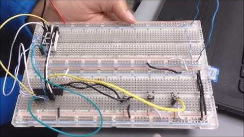 Picaxe Secuencia 0 a 9 con display de 7 segmentos, con botones de play, pause y reset