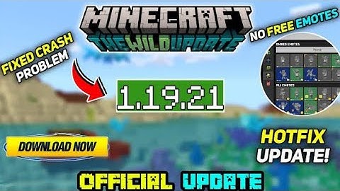 Minecraft Pe 1.19.21 Official Version Released | Minecraft 1.19.21 Hotfix Update