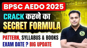 Bpsc AEDO 2025 preparation Strategy booklist syllabus new pattern | Aedo Gyan sir complete batch