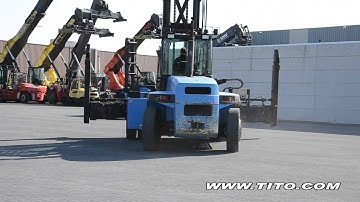 tito.com // Hyster H12.00XM-12EC used empty container handler driving, lifting & side-shift
