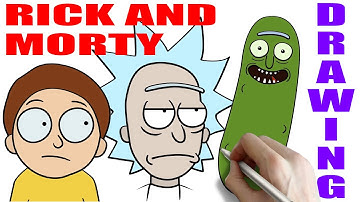 How to Draw Pickle Rick Rick and Morty | Drawing Easy Step by Step