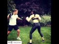 daisy lowe having her first boxing session