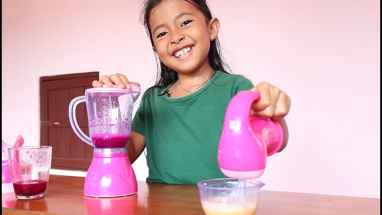 Unboxing Mainan Anak Blender Mixer Wah Bisa Buat Jus Beneran - Kitchen Set Toys for Kids. 